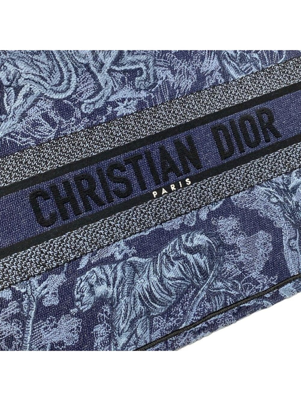 Dior Tote Book Vintage Small Navy Black Blue Gray - Picture 15 of 15
